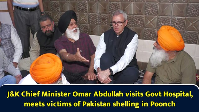 J&K Chief Minister Omar Abdullah visits Govt Hospital, meets victims of Pakistan shelling in Poonch