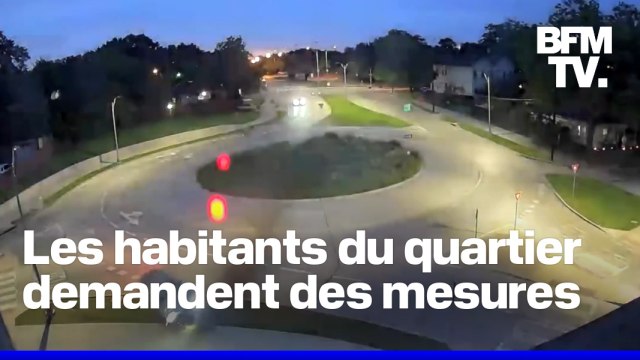 Deux voitures décollent après avoir percuté un rond-point à Dallas aux États-Unis à seulement trois mois d'intervalle