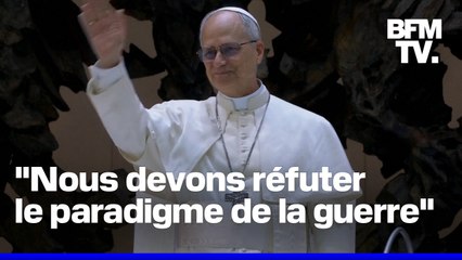 Le nouveau pape Léon XIV s'exprime devant 6.000 journalistes au Vatican