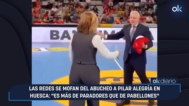 Las redes se mofan del abucheo a Pilar Alegría en Huesca: Es más de Paradores que de pabellones