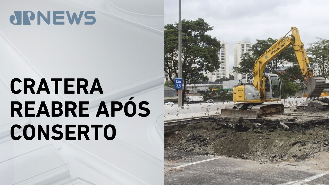 Obras de reparo para fechar buraco na Marginal TIetê devem durar 30 dias