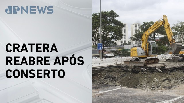 Obras de reparo para fechar buraco na Marginal TIetê devem durar 30 dias