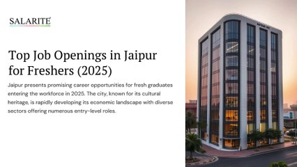 Top Job Openings in Jaipur for Freshers (2025)