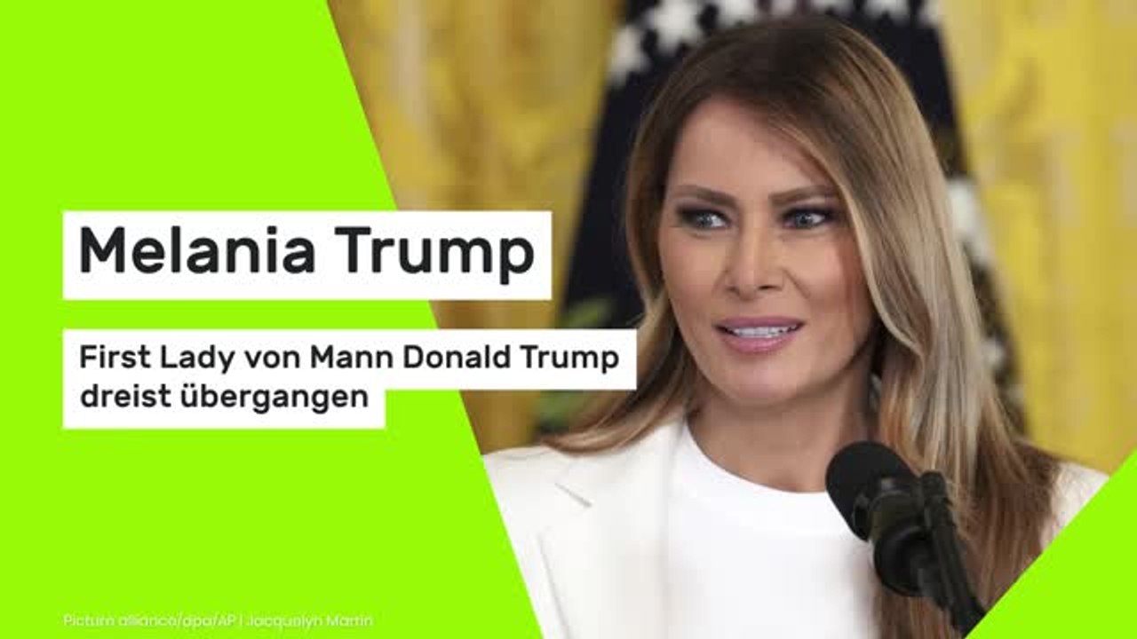 Melania Trump: First Lady von Mann Donald Trump dreist übergangen