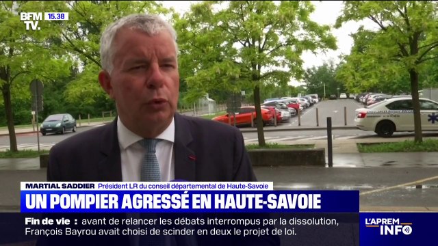 Pompiers agressés: Ça dit le mal-être de cette société , déplore Martial Saddier, président LR du département de Haute-Savoie