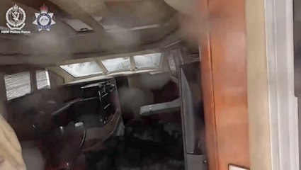 Dramatic moment police storm boat and seize  over £300m-worth of cocaine off Australian coast