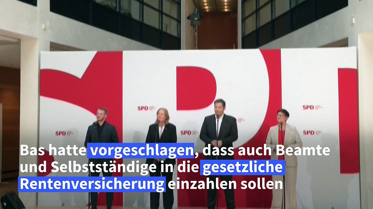 Bas verteidigt ihren Vorstoß zur Rente