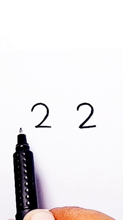 How to draw a mouse from number 22