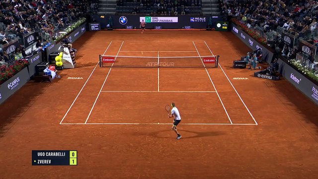 ZVEREV VS UGO CARABELLI | Masters 1000 de Roma | RESUMEN