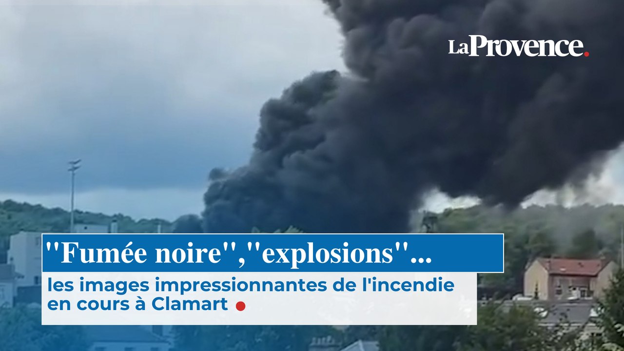 "Fumée noire", "explosions"...les images impressionnantes  de l'incendie en cours à Clamart