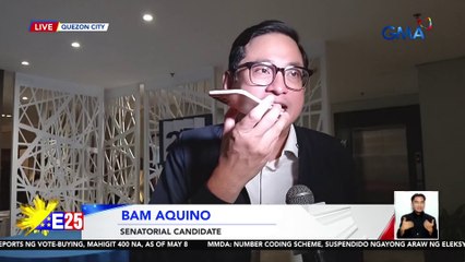 Reaksyon ni senatorial candidate Bam Aquino sa partial unofficial results | Eleksyon 2025