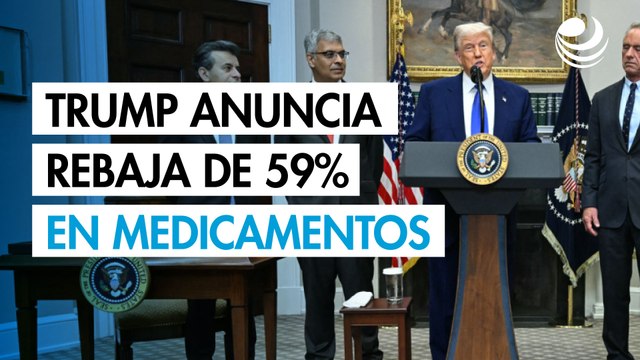 Trump anuncia rebaja de 59% en los precios de los medicamentos en Estados Unidos