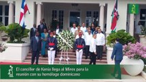 El canciller de Kenia llega al Mirex para la reunión con su homólogo dominicano