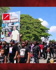 Marchan en distrito Estero Hondo por control migratorio y aclarar muertes