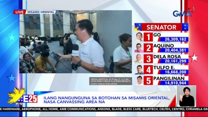 Ilang nangunguna sa botohan sa Misamis Oriental, nasa canvassing area na | Eleksyon 2025