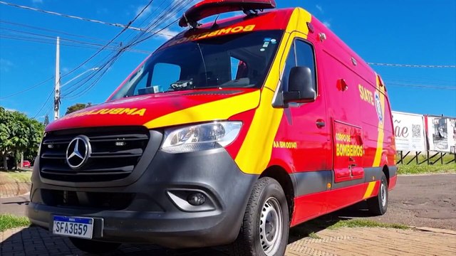 Motociclista fica ferido em acidente de trânsito na Avenida Brasil