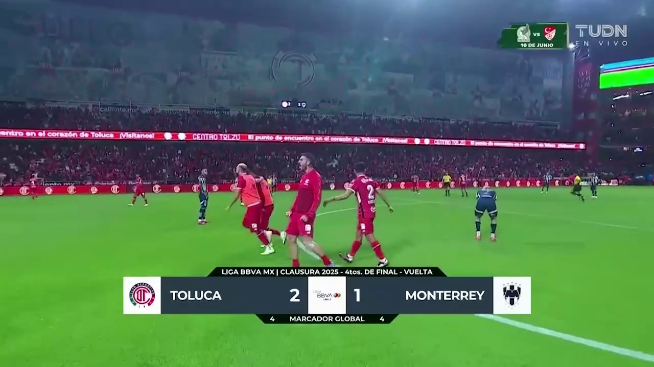 Resumen y goles - Toluca (4)2-1(4) Monterrey | Liga MX - Cuartos - Vuelta CL 2025