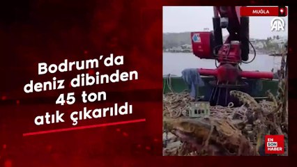 Bodrum'da deniz dibinden 45 ton atık çıkarıldı
