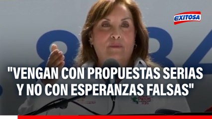 Dina Boluarte pide a próximos candidatos presidenciales propuestas serias: "Que lo que se diga, se cumpla"