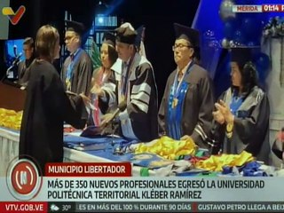 Más de 350 profesionales egresaron de la Universidad Politécnica Kléber Ramírez del estado Mérida