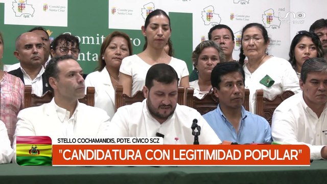 Exigimos una sola candidatura Cívicos determinan asamblea de la Cruceñidad el jueves 15 de mayo