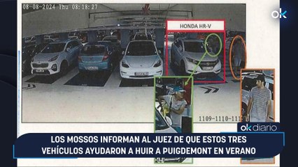 Los Mossos informan al juez de que estos tres vehículos ayudaron a huir a Puigdemont en verano
