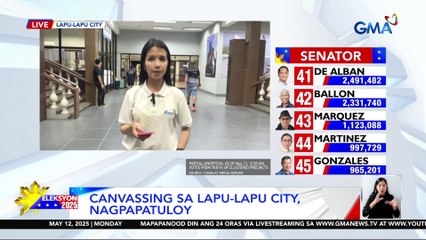 Canvassing sa Lapu-lapu city, nagpapatuloy | Eleksyon 2025
