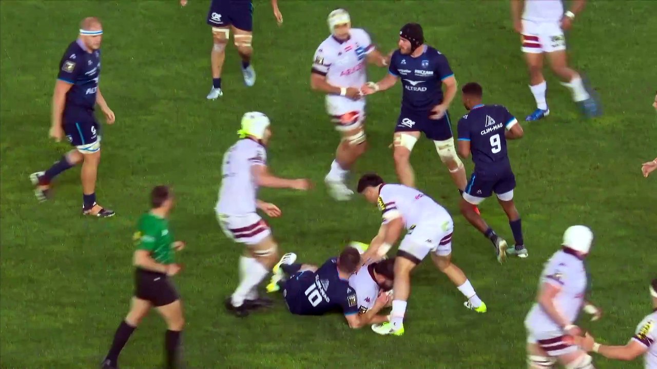 TOP 14 - Essai de Jon ECHEGARAY (UBB) - Montpellier Hérault Rugby - Union Bordeaux-Bègles