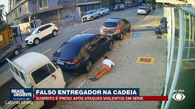 Vítima no chão e ameaça: falso entregador é preso após roubos em série