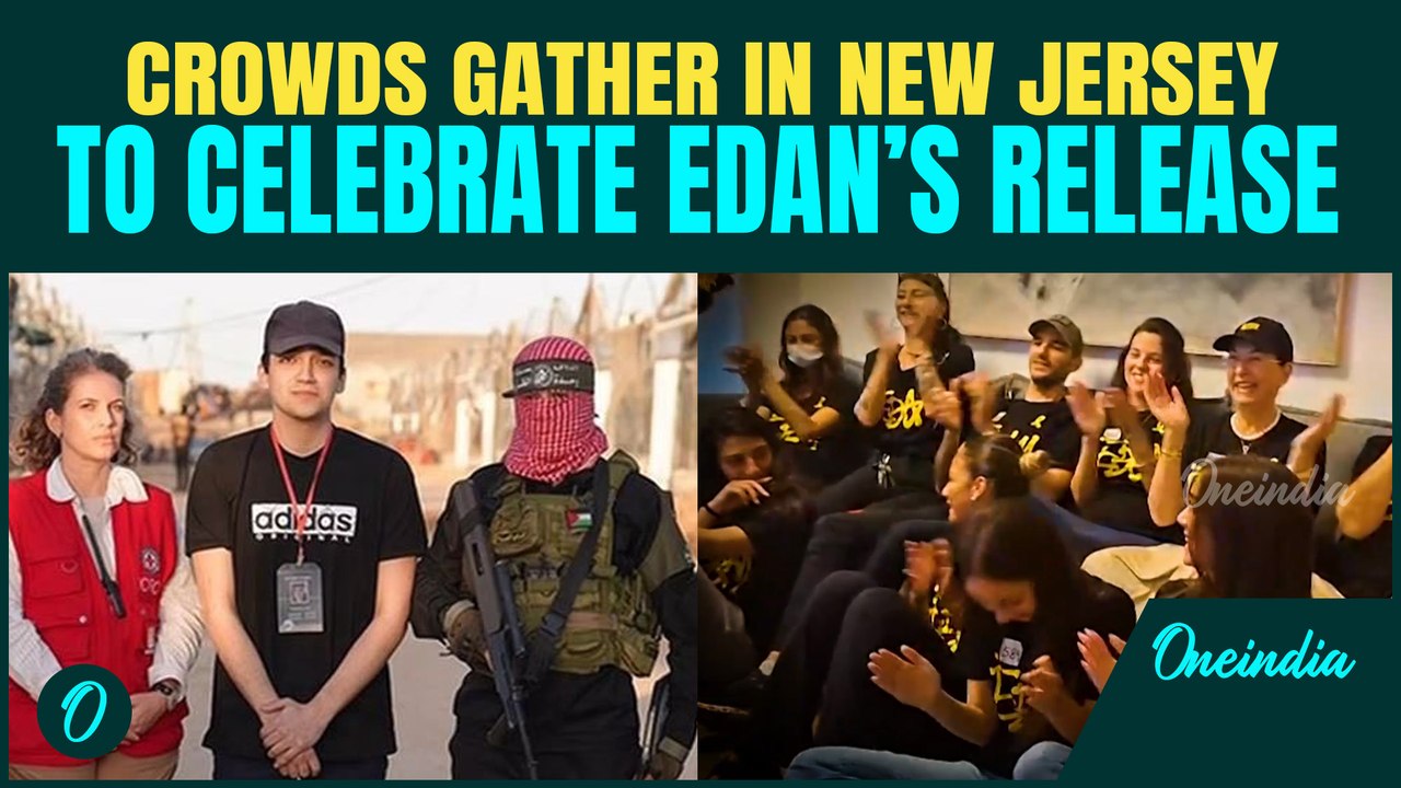 U.S.-Israeli Hostage Edan Alexander Freed by Hamas, Crowd Erupts in Joy | New Jersey | Tel Aviv