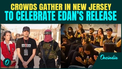 U.S.-Israeli Hostage Edan Alexander Freed by Hamas, Crowd Erupts in Joy | New Jersey | Tel Aviv