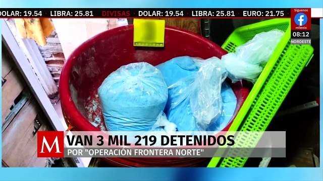 Gobierno de México reporta resultados de Frontera-Norte: 3,219 detenidos y arsenal asegurado