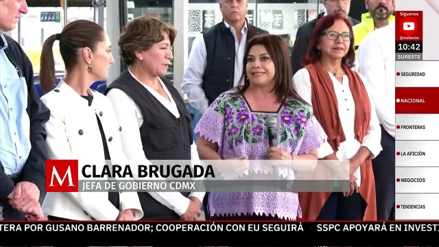 Claudia Sheinbaum encabeza recorridos de prueba del trolebús elevado
