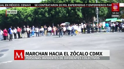 Marcha de personas invidentes provoca bloqueos en Reforma