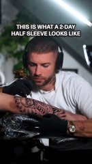 2-Day Half Sleeve Tattoo, 10 Hours on Each Side 😤❤️‍🔥✌🏼