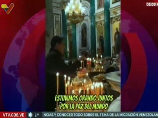 Presidente Maduro y la Primera Dama oran por la paz en la Catedral de San Isaac en San Petersburgo