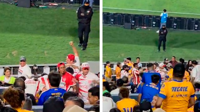 Liga MX: Aficionados de Necaxa son agredidos por seguidores de Tigres en el Estadio Universitario tras festejar un gol