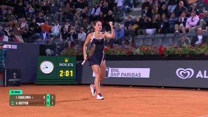 Rome - Le combat dingue remporté par Sabalenka contre Kostyuk