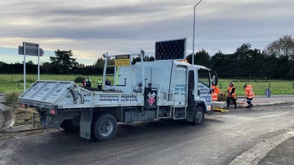 Chicken truck crash. Video: Geoff Sloan