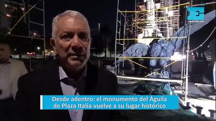 Julio Alak: el monumento del Águila de Plaza Italia vuelve a su lugar histórico