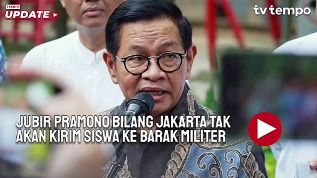 Jubir Pramono Anung Bilang Jakarta Tak akan Kirim Siswa ke Barak Militer