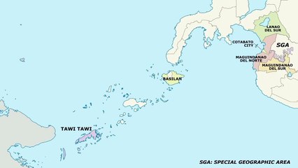 Map of Bangsamoro Autonomous Region in Muslim Mindanao. Peta Daerah Otonomi Bangsamoro di Muslim Mindanao. Bangsamoro Autonomous Region in Muslim Mindanao Map. Bangsamoro Map. Peta Bangsamoro. Mapa ng Rehiyong Awtonomo ng Bangsamoro sa Muslim Mindanao