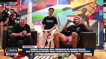 Jeremy Sochan, may mensahe sa nagretirong San Antonio Spurs Head Coach na si Gregg Popovich