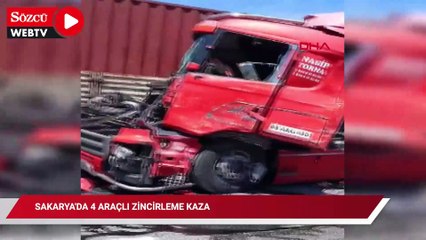 Sakarya'da 4 araçlı zincirleme kaza