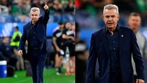 Javier Aguirre atiende a los aficionados en la final de Liga MX Femenil