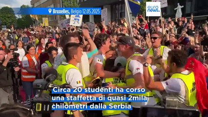 Serbia, arriva a Bruxelles la maratona di protesta di studenti per crollo alla stazione di Novi Sad
