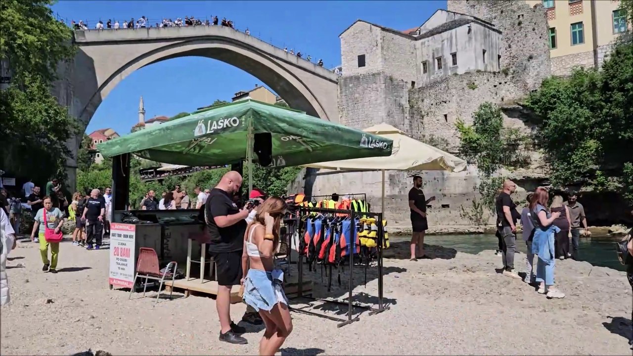 Mostar, The Beautiful Old Bridge Area (Stari Most) - Bosnia and Herzegovina