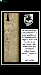 Autoría del Xto. de la Fundación de la Hermandad de los Negritos