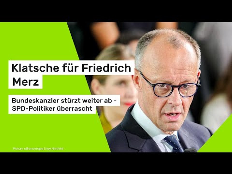 Klatsche für Friedrich Merz: Bundeskanzler stürzt weiter ab - SPD-Politiker überrascht