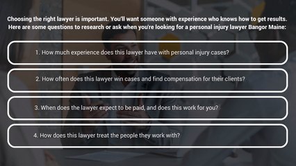 Finding the Right Personal Injury Lawyer Bangor Maine  Getting the Help You Deserve
